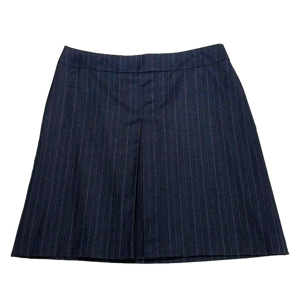 Banana Republic Pinstripe Pencil Skirt Wool Black